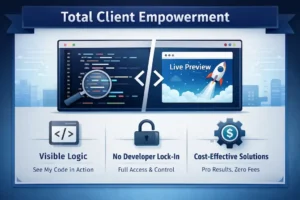 A diverse group of clients confidently discussing their goals in a bright, modern office setting, symbolizing empowerment.